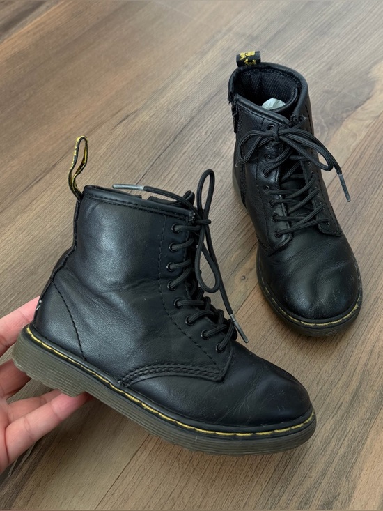 Dr. Martens Other - Dr. Martens Youth Brooklee Black High Top Lace & Zip Leather Boots Size 10c